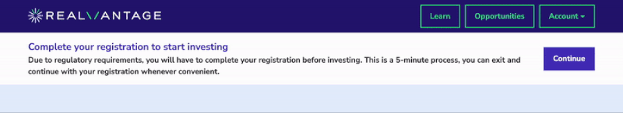 Complete your registration to start investing