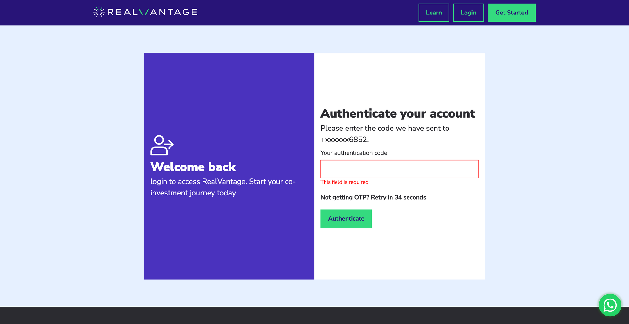 New Two-Factor Authentication (2FA) Feature on RealVantage Login