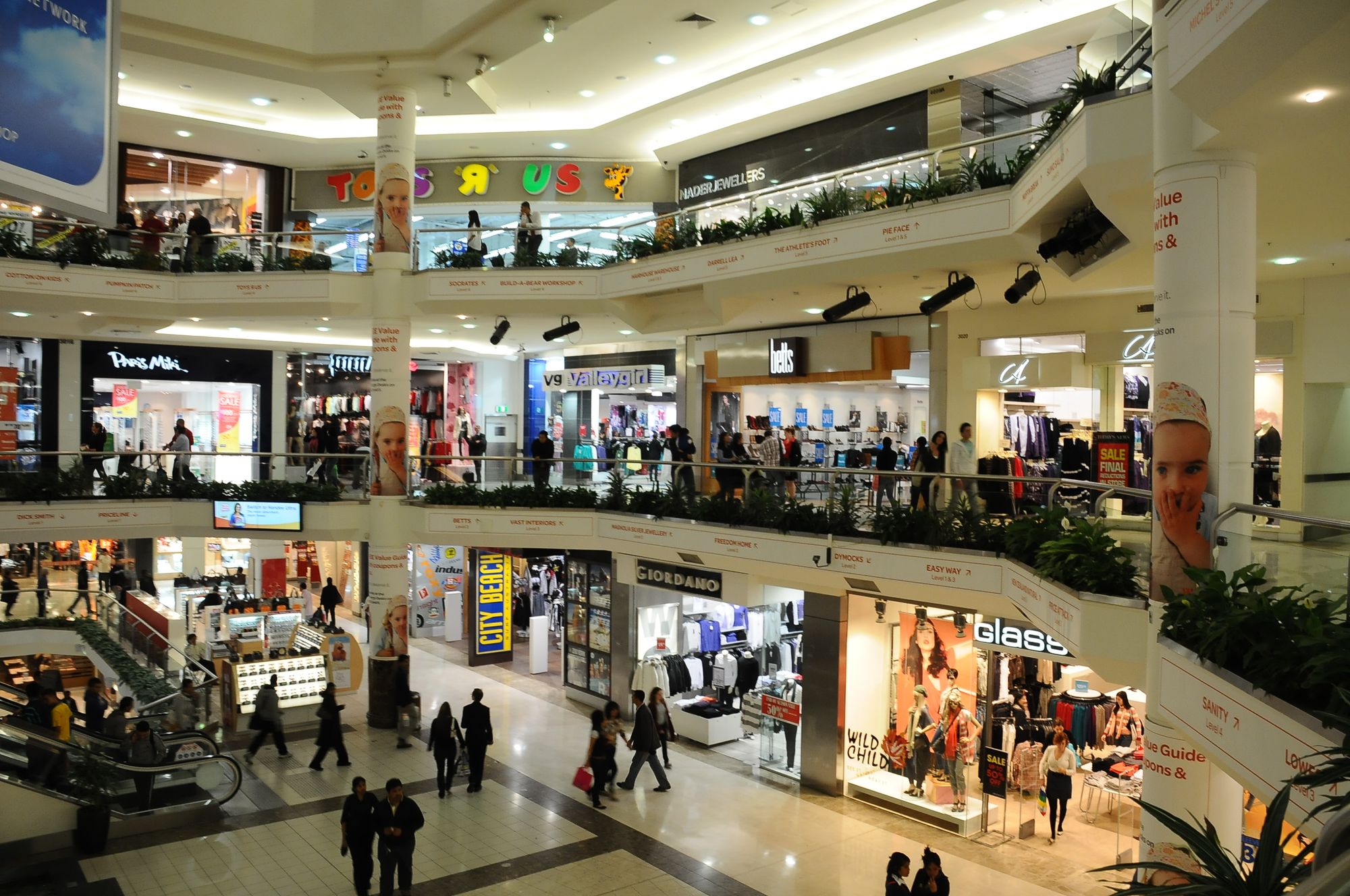 Retail properties that largely target the mass affluent customers