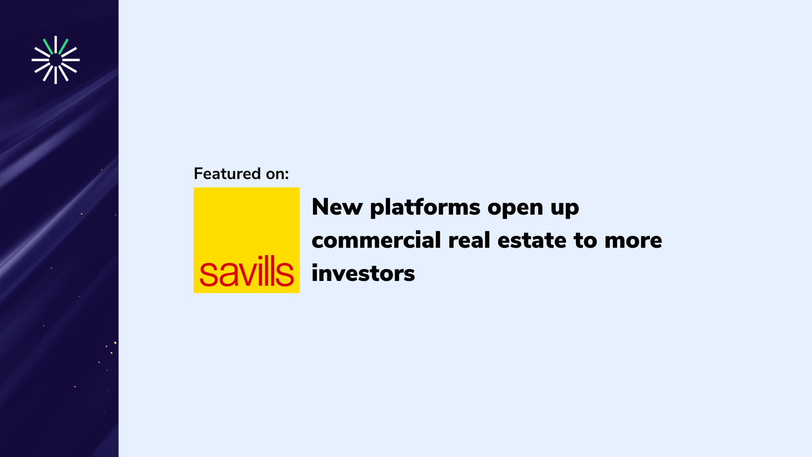 Savills - New platforms open up commercial real estate to more investors