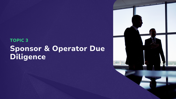 Sponsor & Operator Due Diligence
